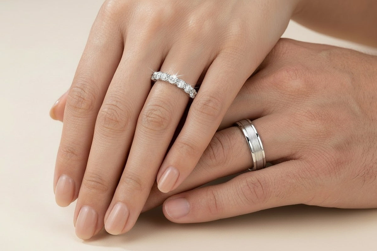 Classic Diamond Couple Ring Set