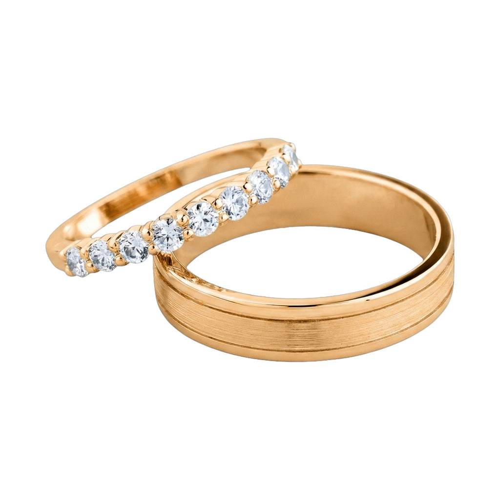 Classic Diamond Couple Ring Set