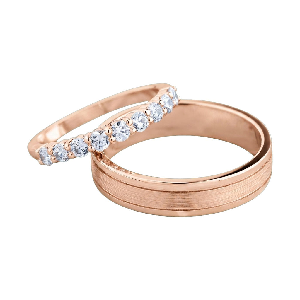 Classic Diamond Couple Ring Set