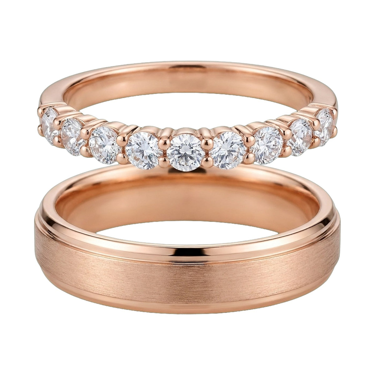 Classic Diamond Couple Ring Set