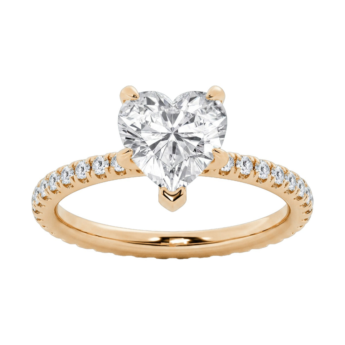 Heart Cut Lab-Grown Diamond Solitaire Ring