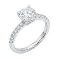 Round Lab-Grown Diamond Pavé Basket Ring