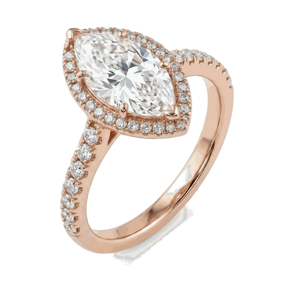 Marquise Halo Lab-Grown Diamond Ring