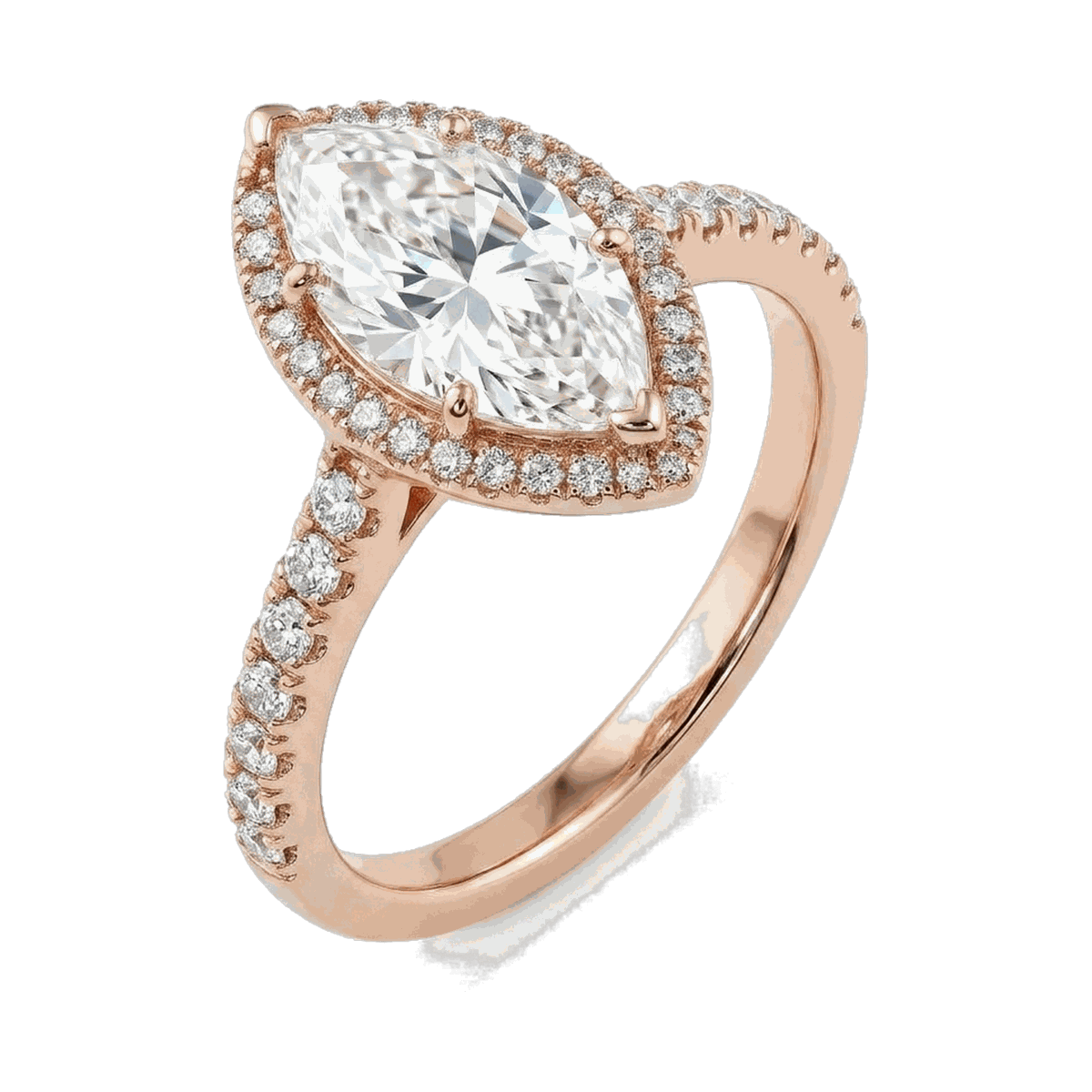 Marquise Halo Lab-Grown Diamond Ring