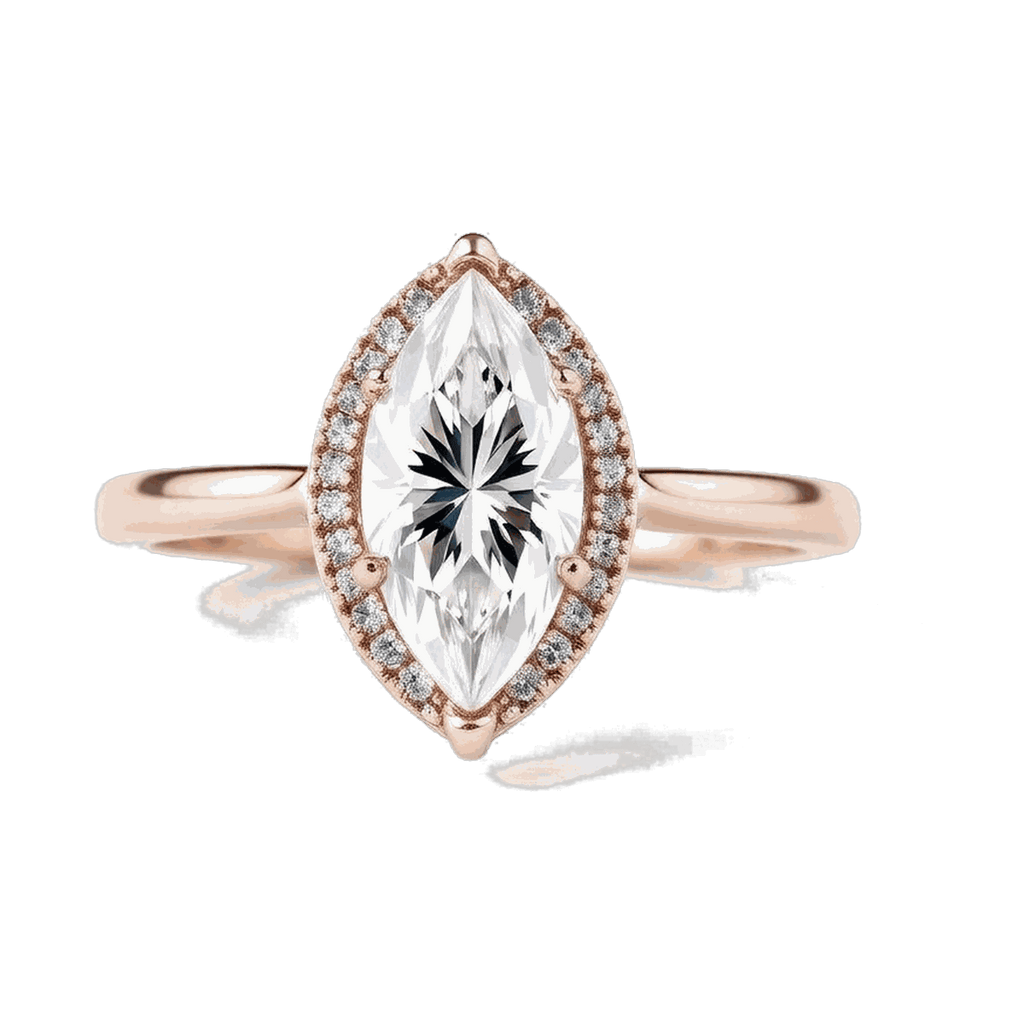 Marquise Halo Lab-Grown Diamond Ring