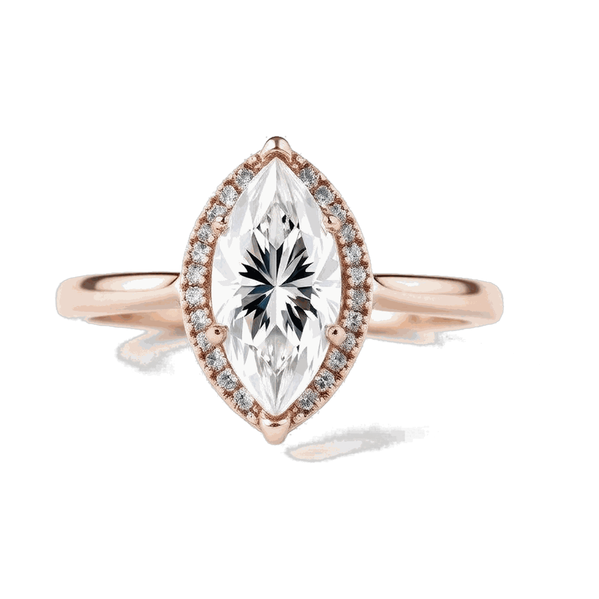 Marquise Halo Lab-Grown Diamond Ring