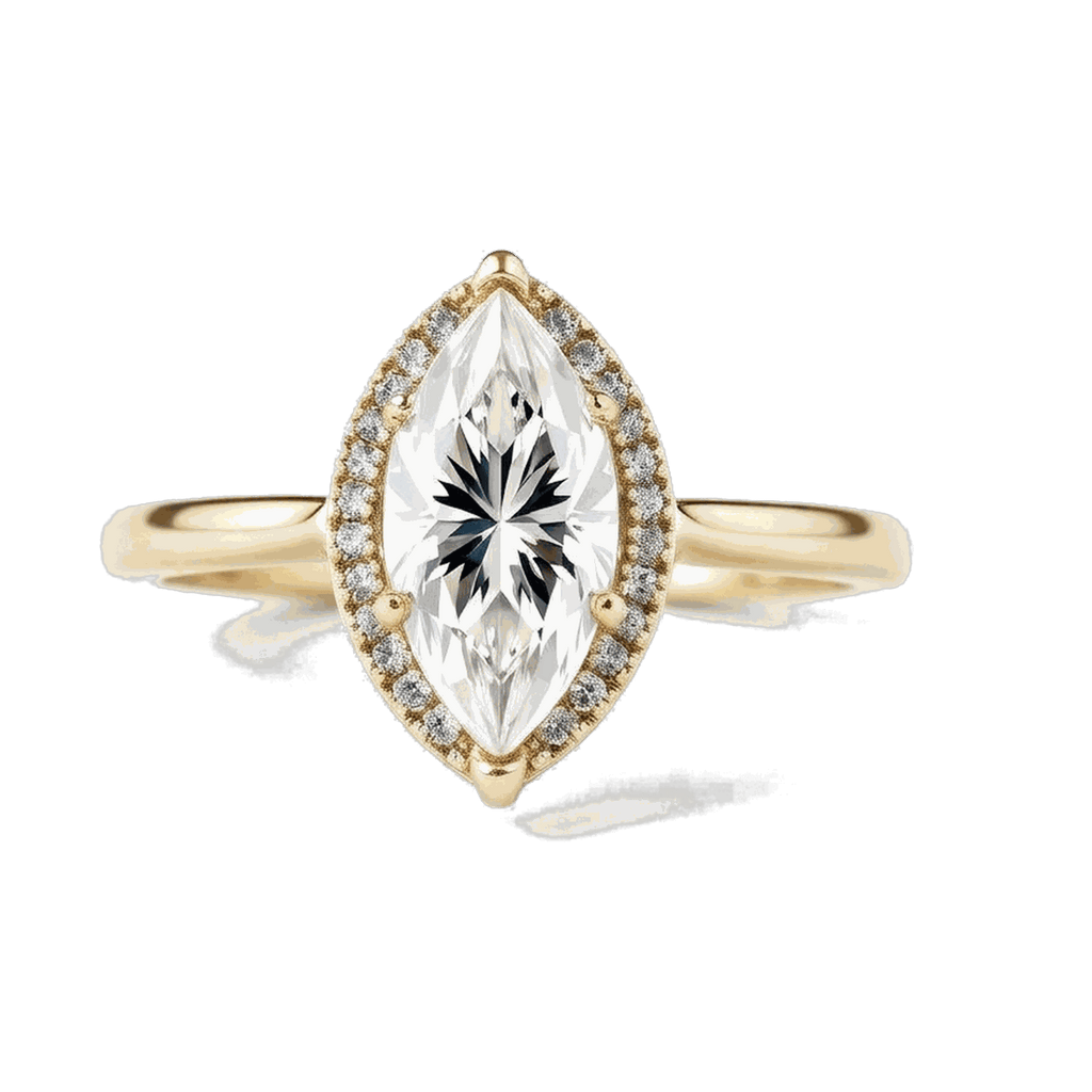 Marquise Halo Lab-Grown Diamond Ring