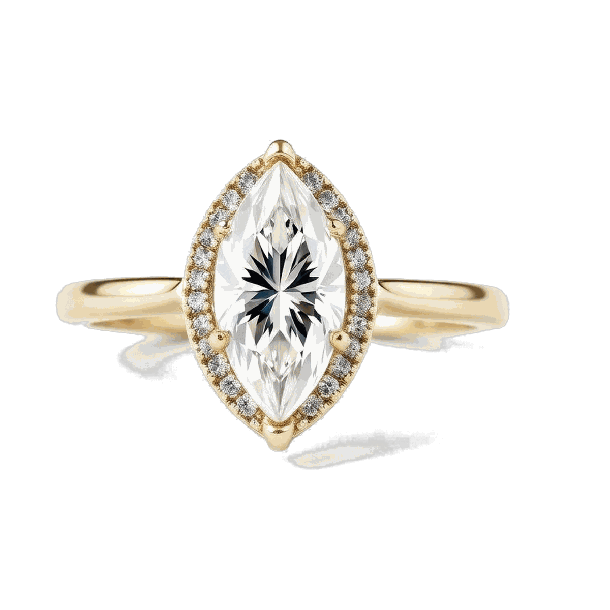 Marquise Halo Lab-Grown Diamond Ring