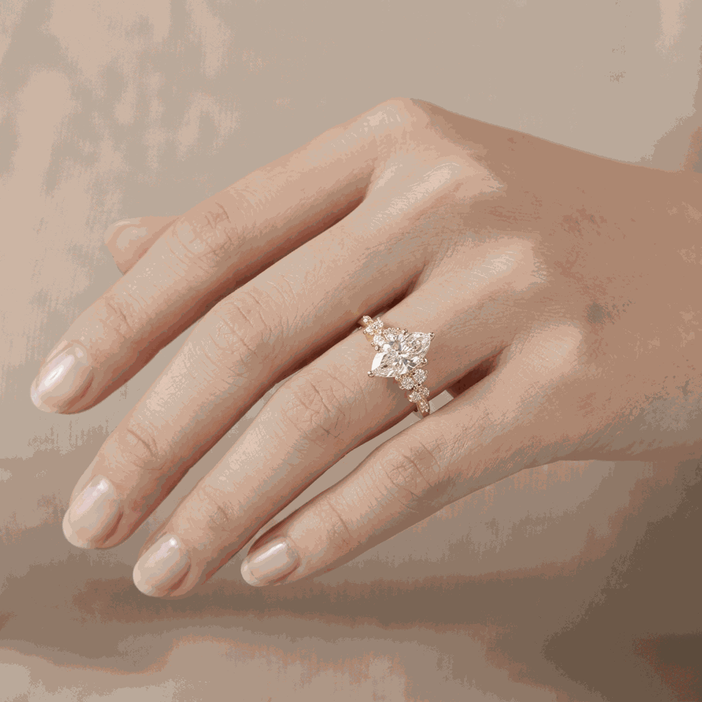 Marquise Halo Lab-Grown Diamond Ring