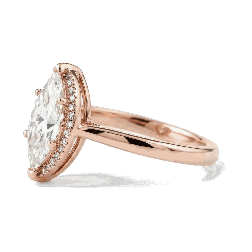 Marquise Halo Lab-Grown Diamond Ring