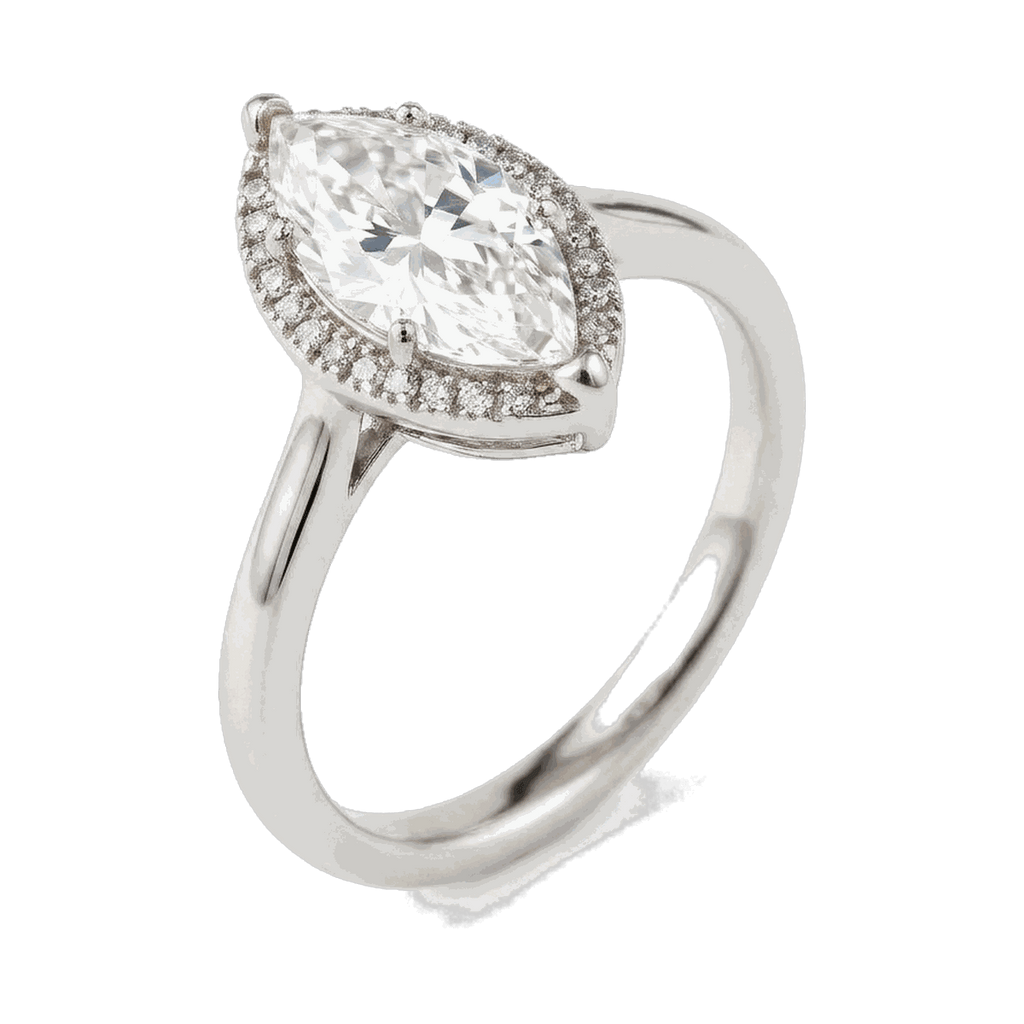 Marquise Halo Lab-Grown Diamond Ring