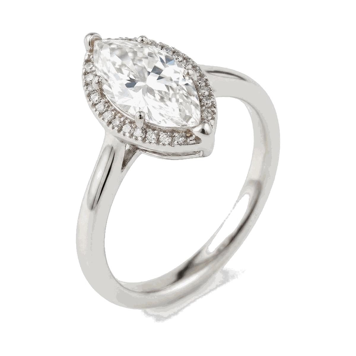 Marquise Halo Lab-Grown Diamond Ring