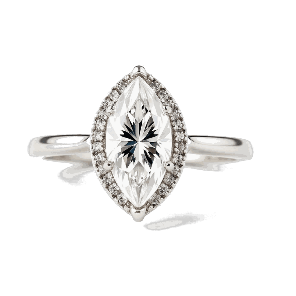 Marquise Halo Lab-Grown Diamond Ring