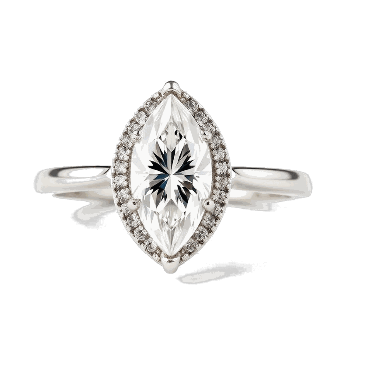 Marquise Halo Lab-Grown Diamond Ring