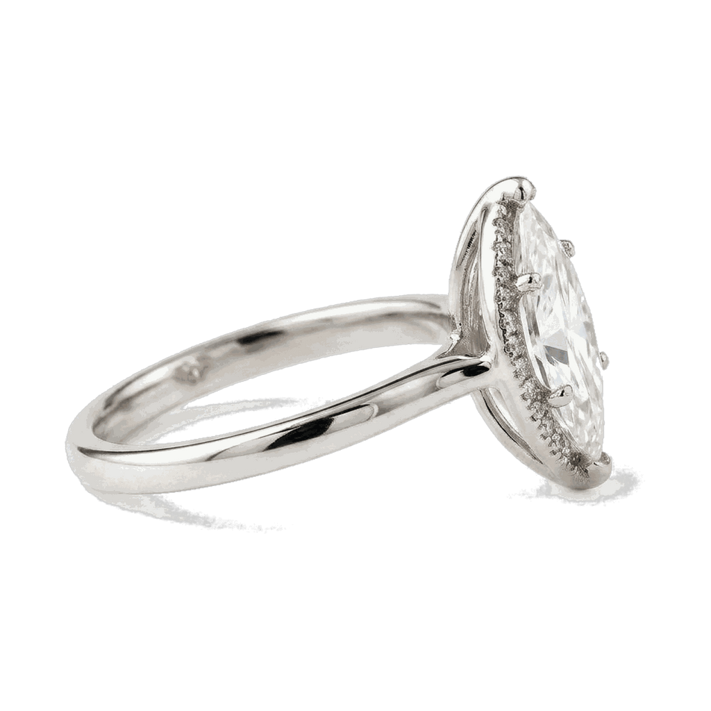 Marquise Halo Lab-Grown Diamond Ring