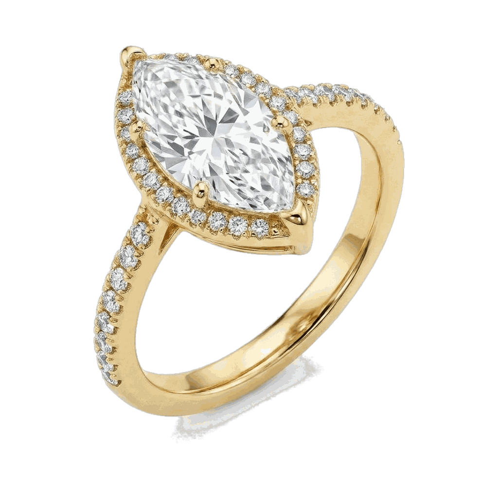Marquise Halo Lab-Grown Diamond Ring