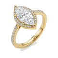 Marquise Halo Lab-Grown Diamond Ring