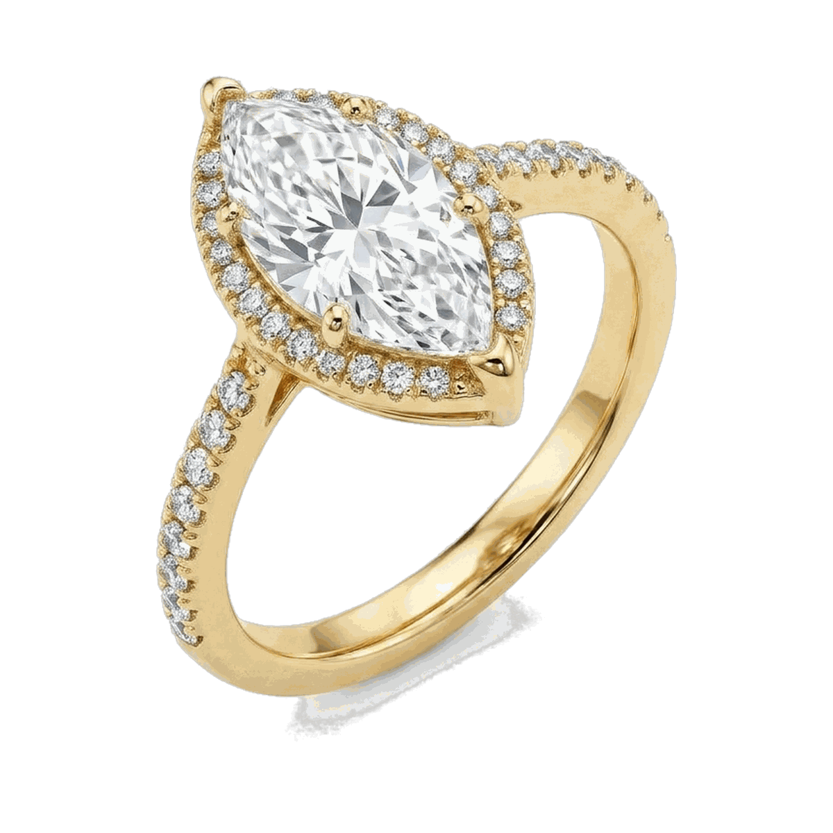 Marquise Halo Lab-Grown Diamond Ring