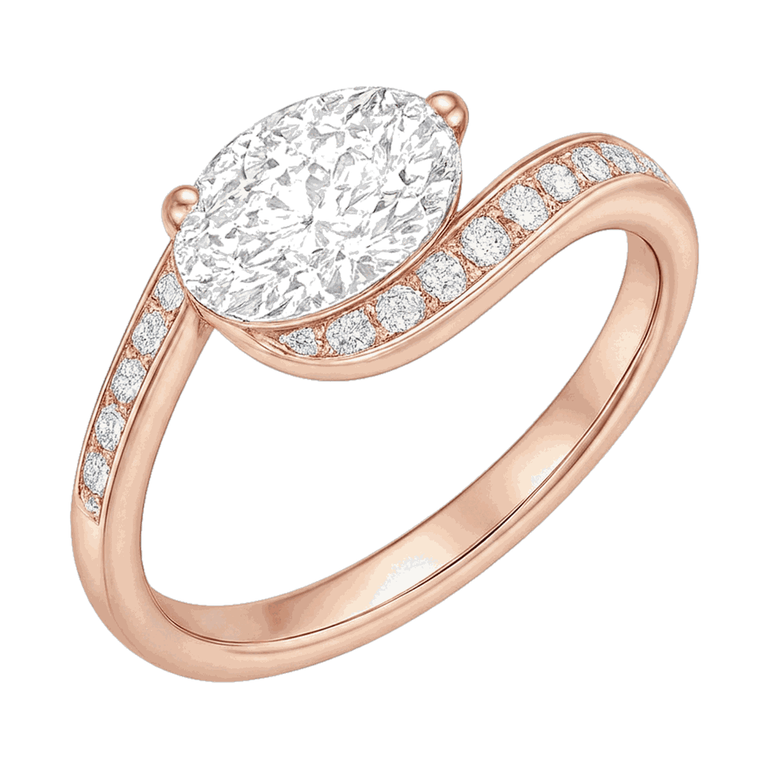 Marquise Twist-Shank Lab-Grown Diamond Ring