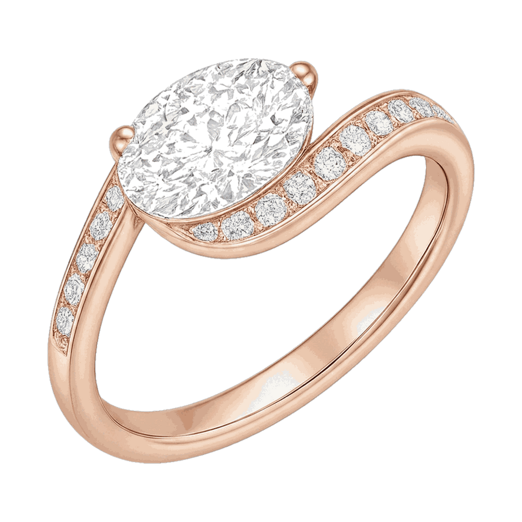 Marquise Twist-Shank Lab-Grown Diamond Ring
