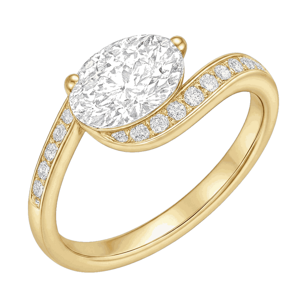 Marquise Twist-Shank Lab-Grown Diamond Ring