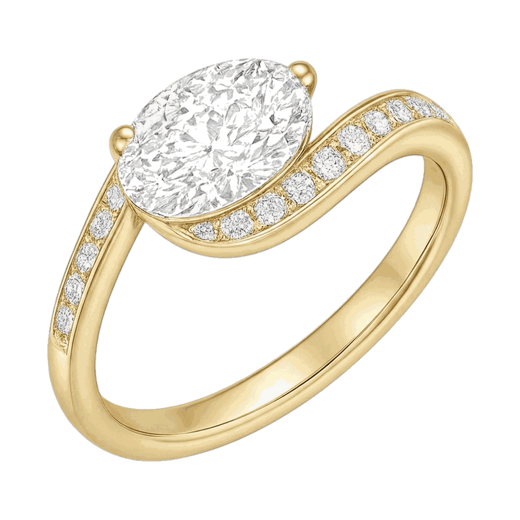 Marquise Twist-Shank Lab-Grown Diamond Ring