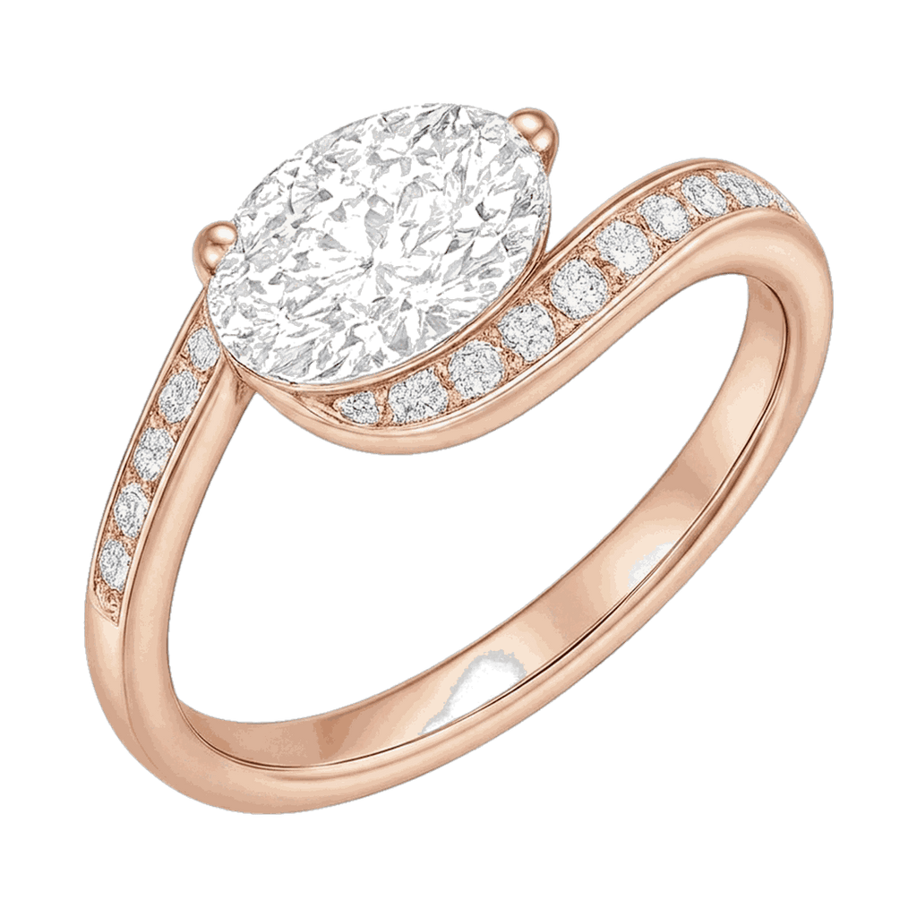 Marquise Twist-Shank Lab-Grown Diamond Ring