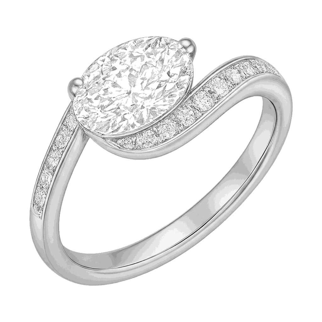 Marquise Twist-Shank Lab-Grown Diamond Ring