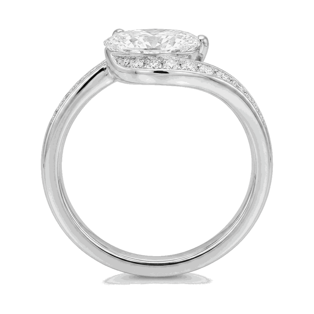 Marquise Twist-Shank Lab-Grown Diamond Ring