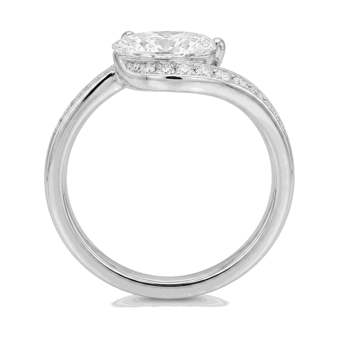 Marquise Twist-Shank Lab-Grown Diamond Ring