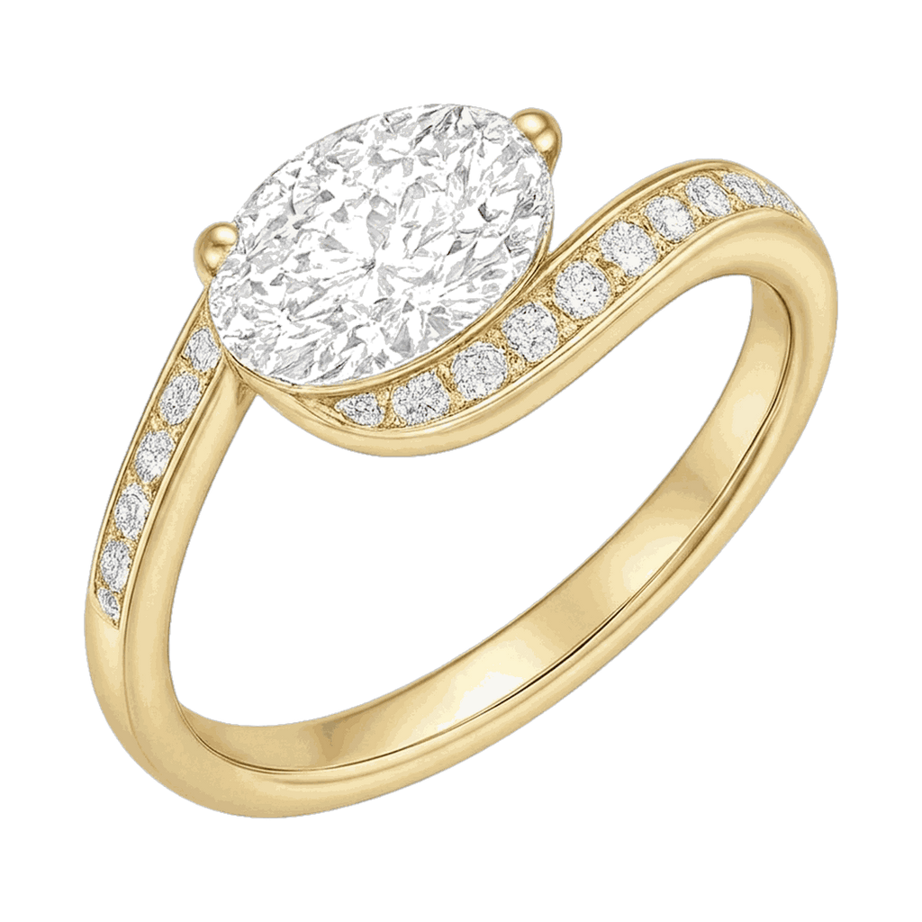 Marquise Twist-Shank Lab-Grown Diamond Ring