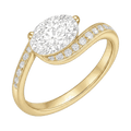 Marquise Twist-Shank Lab-Grown Diamond Ring