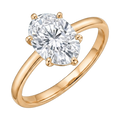 Oval Lab-Grown Diamond Solitaire Ring - Yellow Gold 1