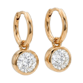 Bezel Set Lab-Grown Diamond Drop Earrings yellow gold