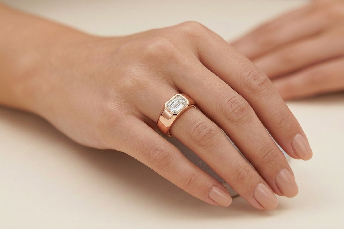 Emerald-Cut Men's Ring