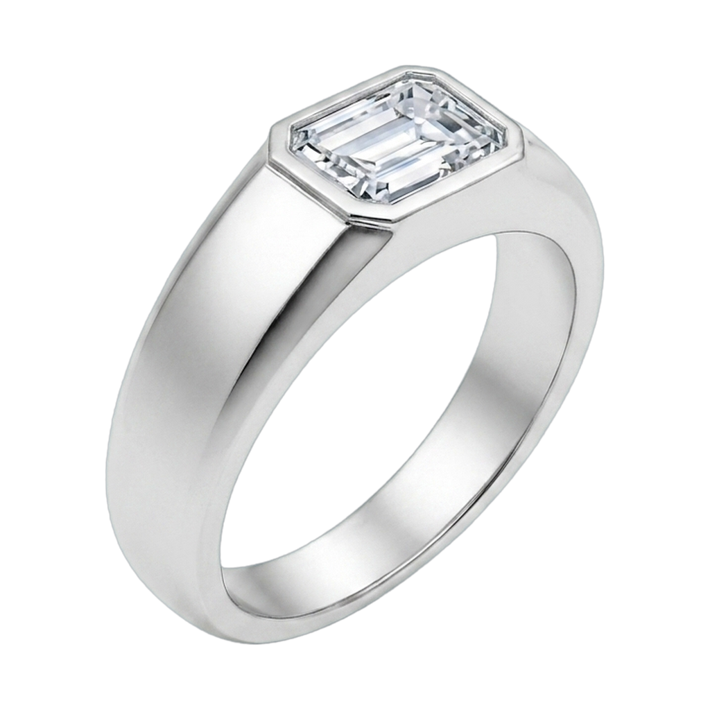 Emerald-Cut Men's Ring