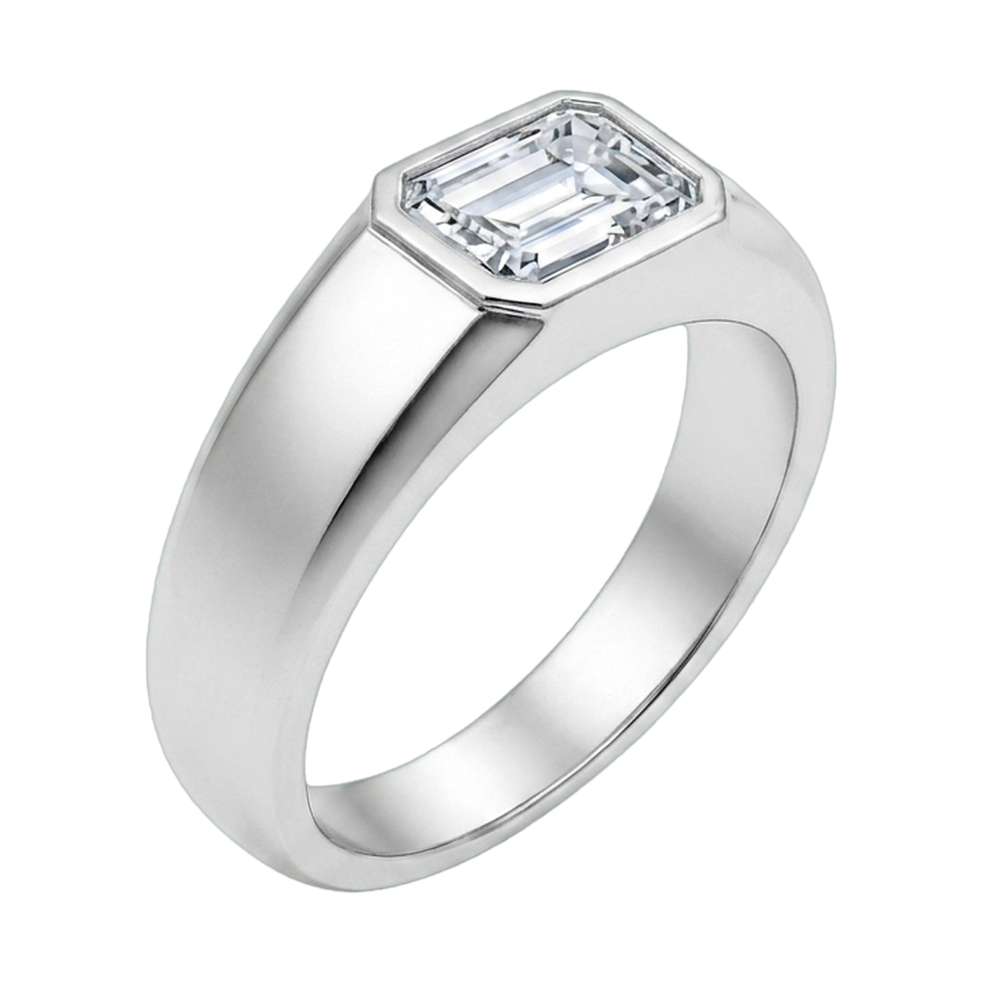 Emerald-Cut Men's Ring