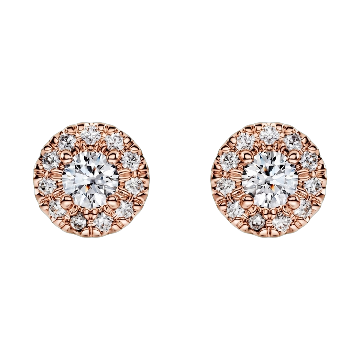 Eternity Lab-Grown Diamond Halo Stud Earrings, Sterling Silver