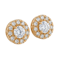 Eternity Lab-Grown Diamond Halo Stud Earrings, Sterling Silver