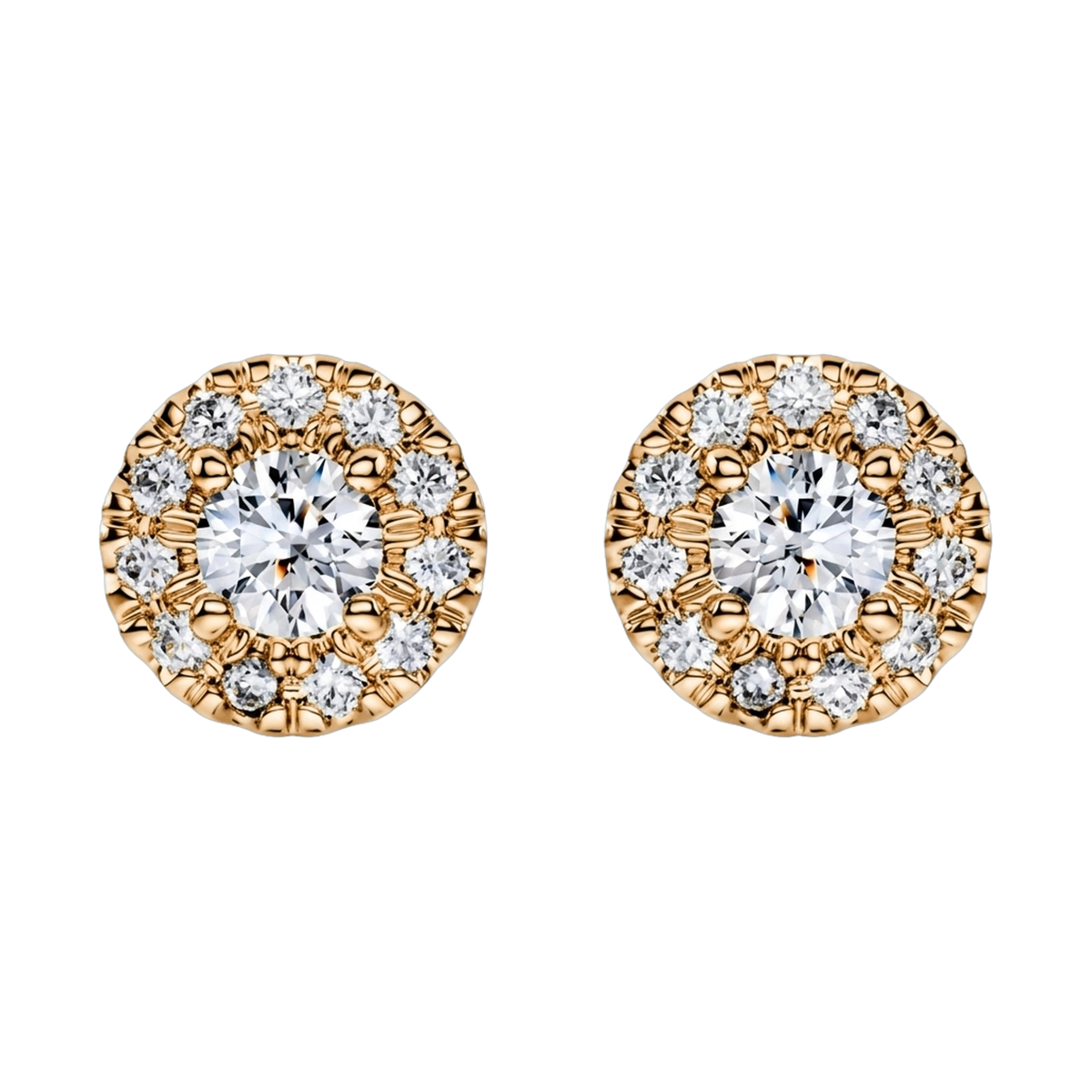 Eternity Lab-Grown Diamond Halo Stud Earrings, Sterling Silver