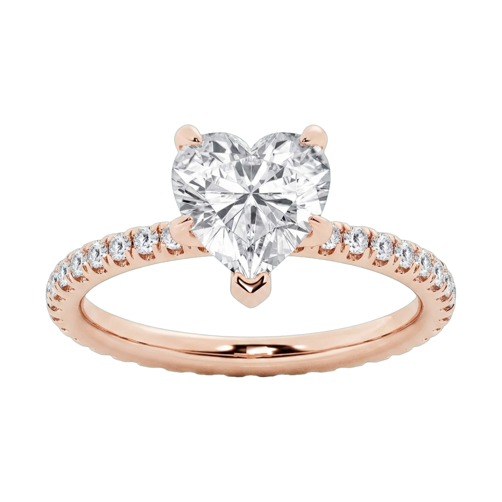 Heart Cut Solitaire Ring