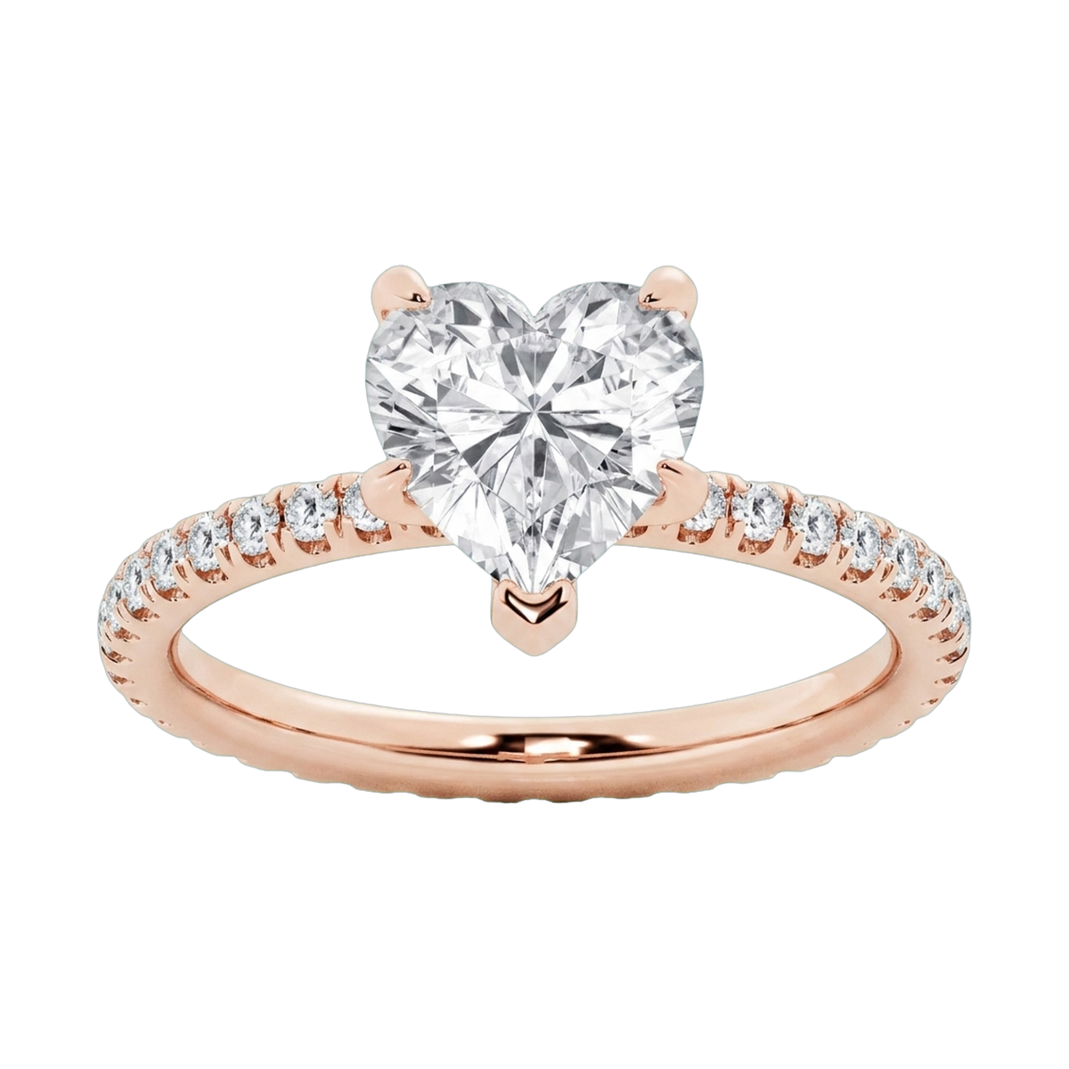 Heart Cut Solitaire Ring
