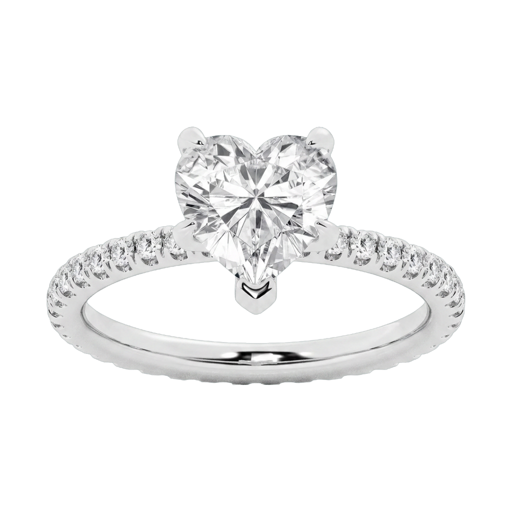 Heart Cut Solitaire Ring