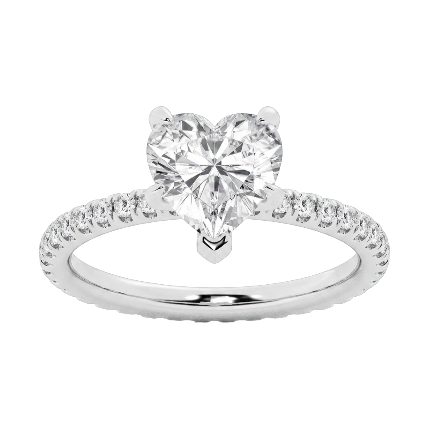 Heart Cut Solitaire Ring