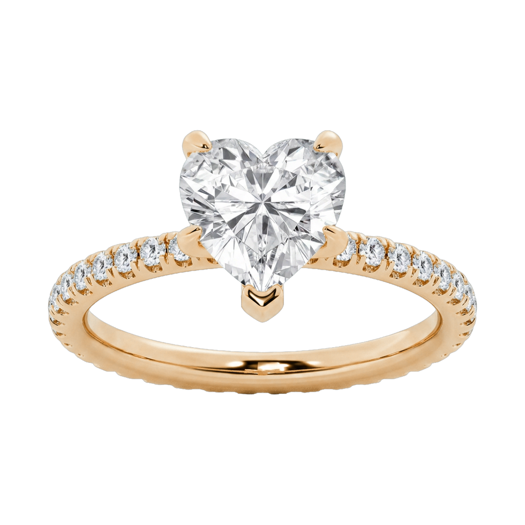 Heart Cut Solitaire Ring