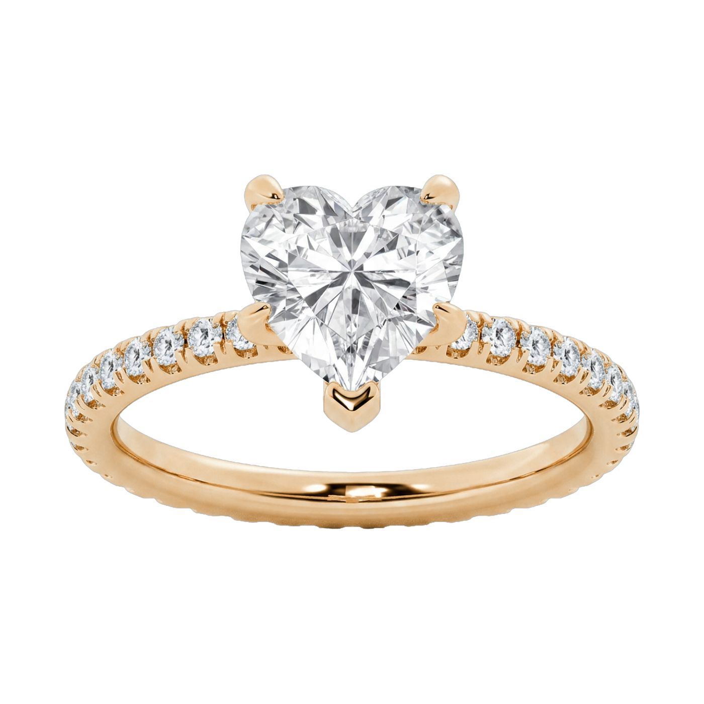 Heart Cut Solitaire Ring
