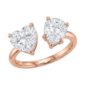 Heart & Pear Double-Stone Lab-Grown Diamond Ring