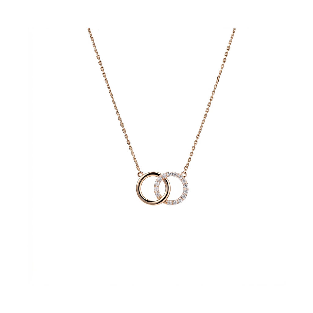 Interlocking Circle Lab-Grown Diamond Pendant Necklace