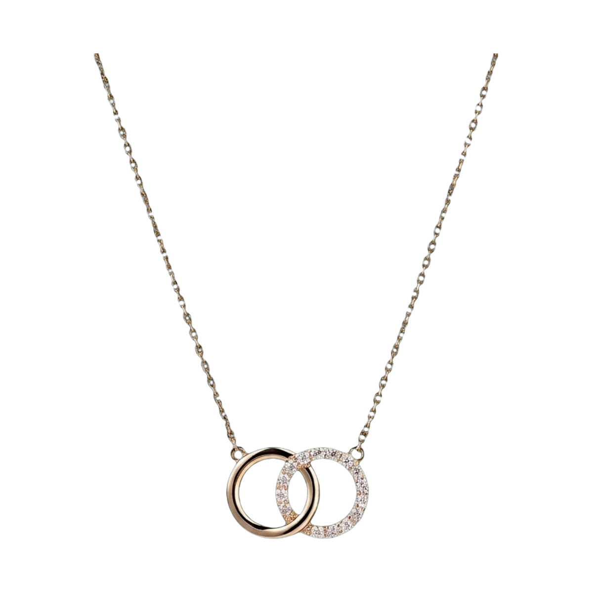 Interlocking Circle Lab-Grown Diamond Pendant Necklace