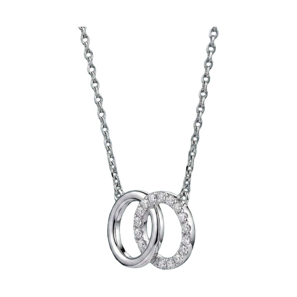 Interlocking Circle Lab-Grown Diamond Pendant Necklace